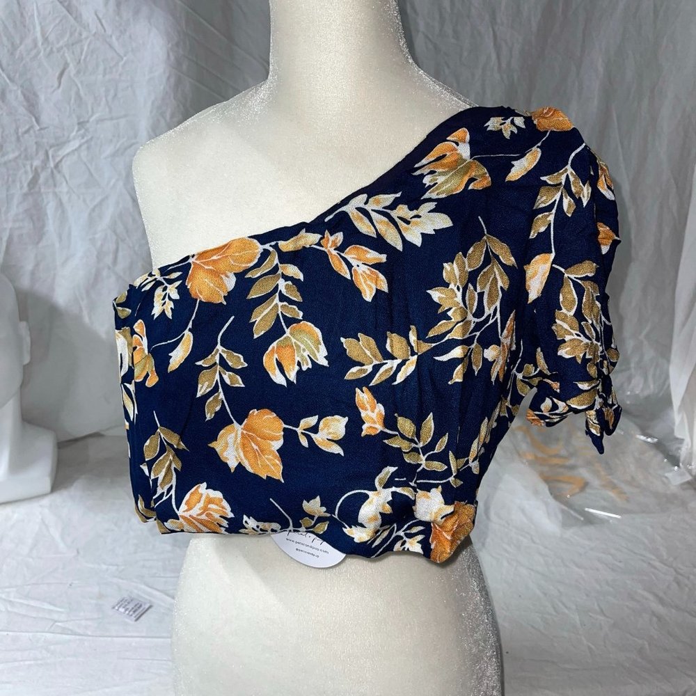 Petal + Pup Aimee Top Navy Floral Small